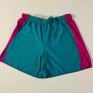 Under Armour Women's Small Athletic Shorts in Teal and Pink